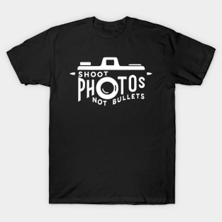 Shoot photos not bullets Camera 35mm T-Shirt